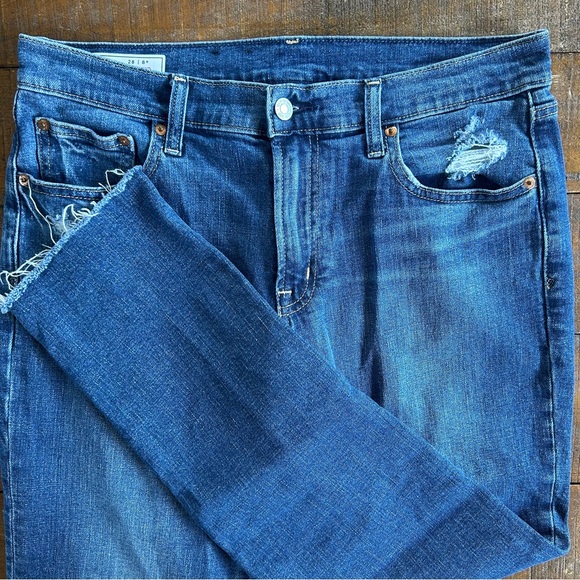 GAP Mid Rise Girlfriend Stretch Denim Jeans 28 (6) - Picture 2 of 4